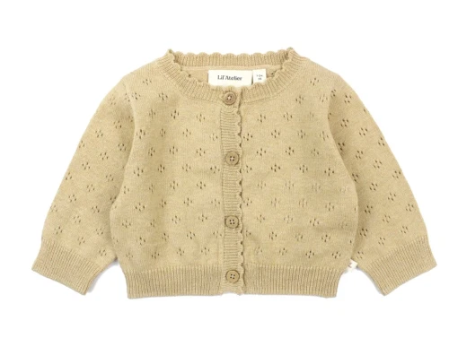 Lil Atelier cardigan croissant melange hulmønster